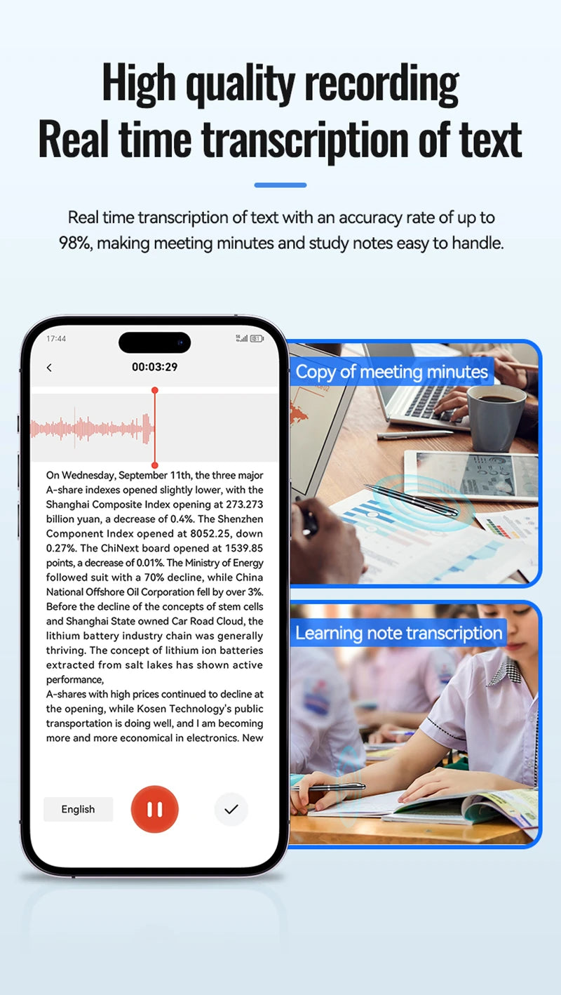 Vuria® Smart AI Voice Recorder with ChatGPT Transcription