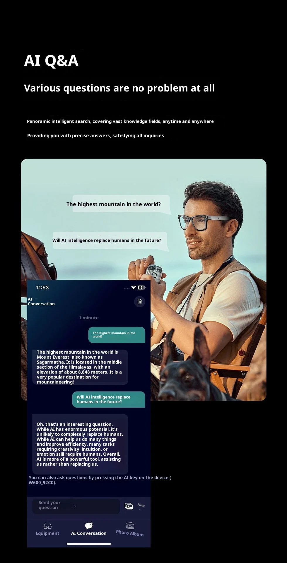 Vuria® 8MP Vlogging AI Smart Glasses (16GB Memory & ChatGPT)