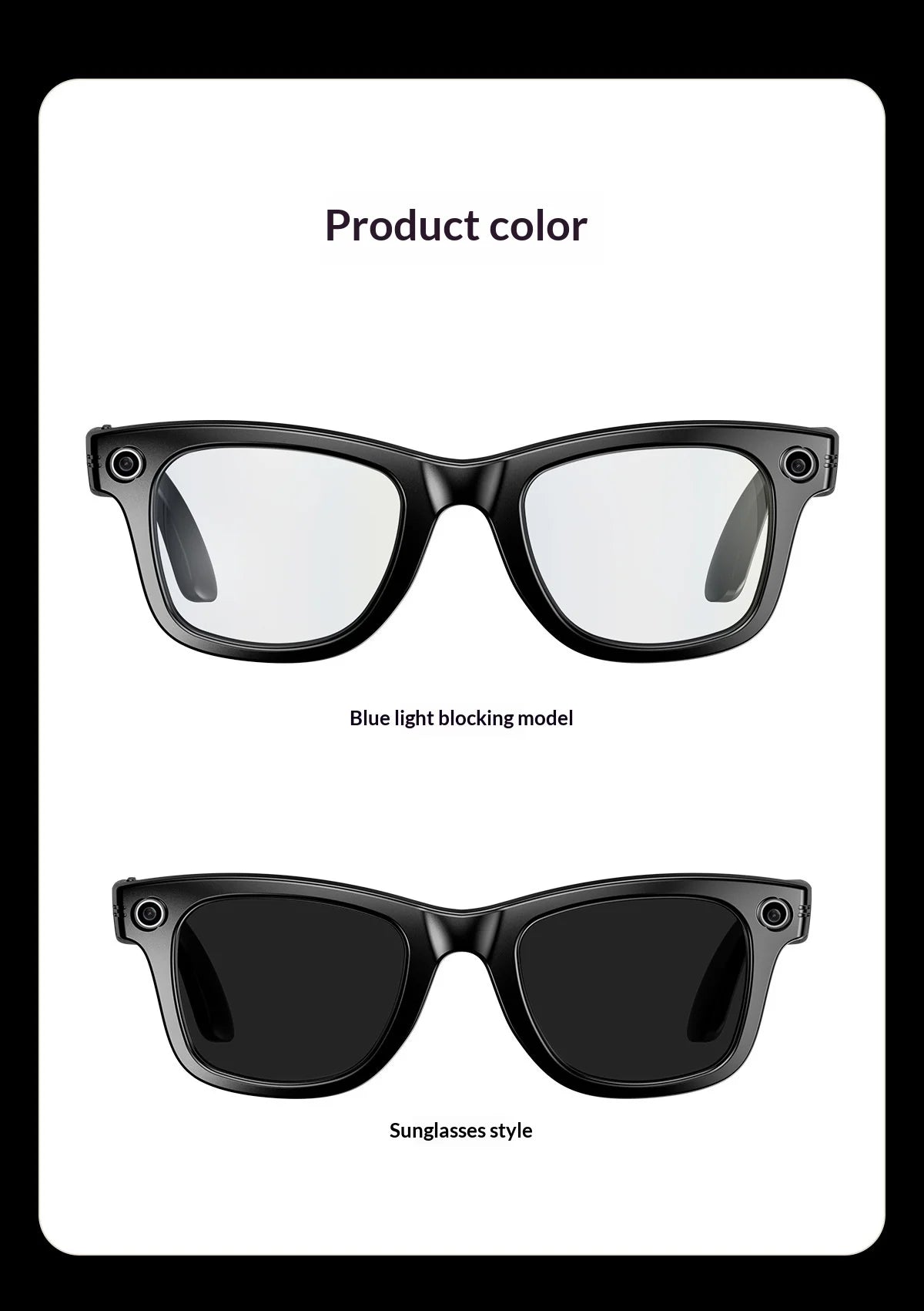 Vuria® 8MP Vlogging AI Smart Glasses (16GB Memory & ChatGPT)