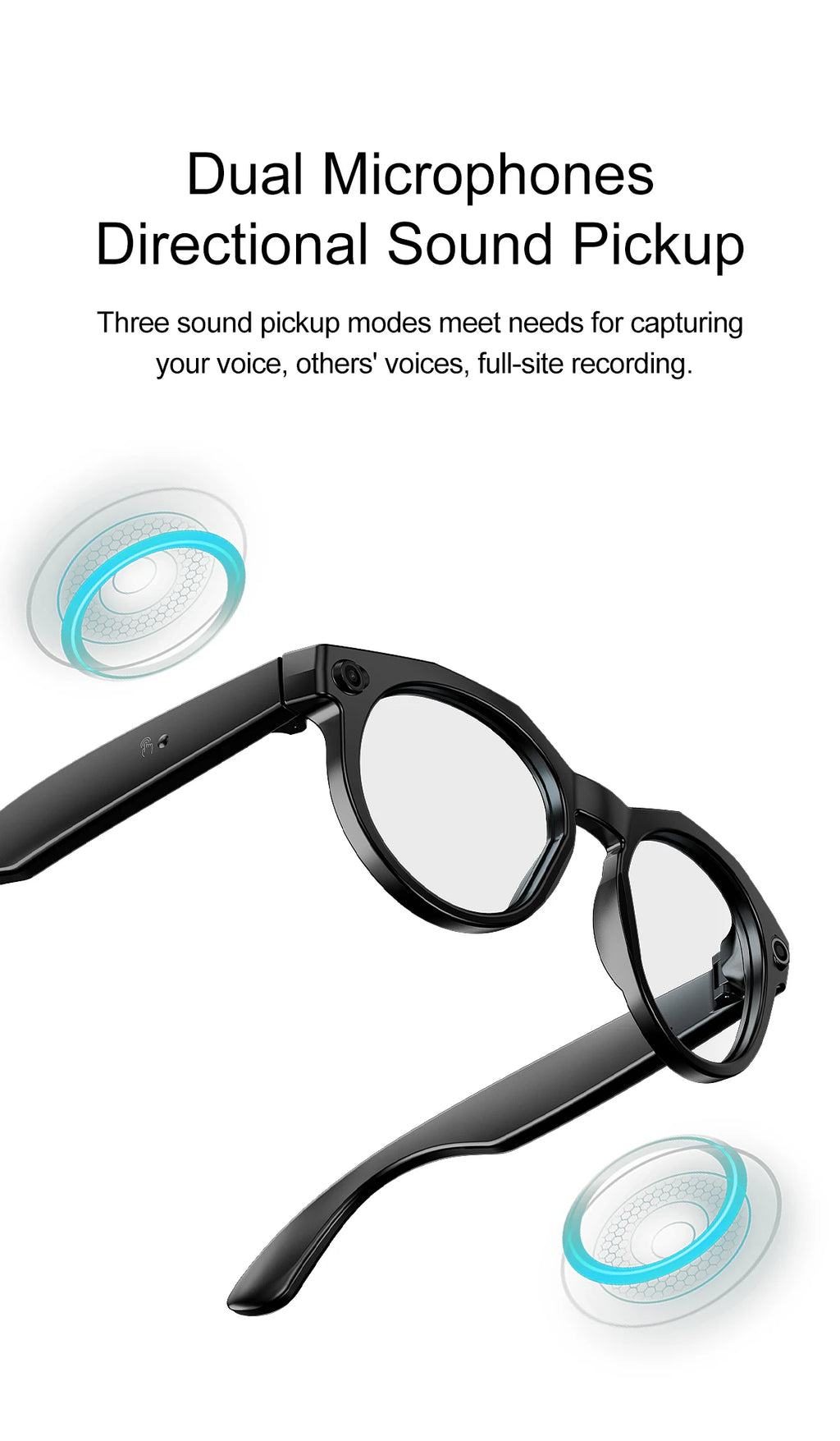Vuria® 8MP Ultra HD Camera Smart Glasses (Mixed Reality & AI Translation)