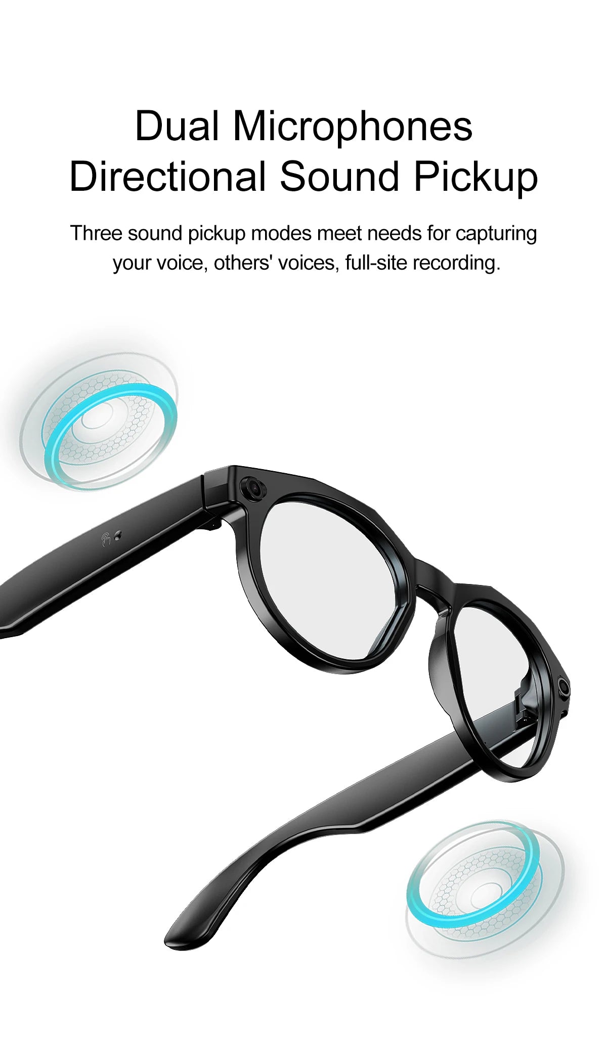 Vuria® 8MP Ultra HD Camera Smart Glasses (Mixed Reality & AI Translation)
