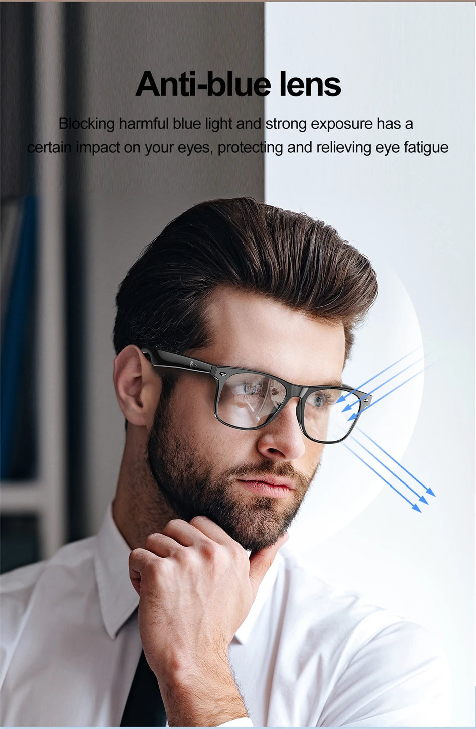 Vuria® Ultra-Light AI Translation Smart Glasses (Anti-Blue Light)