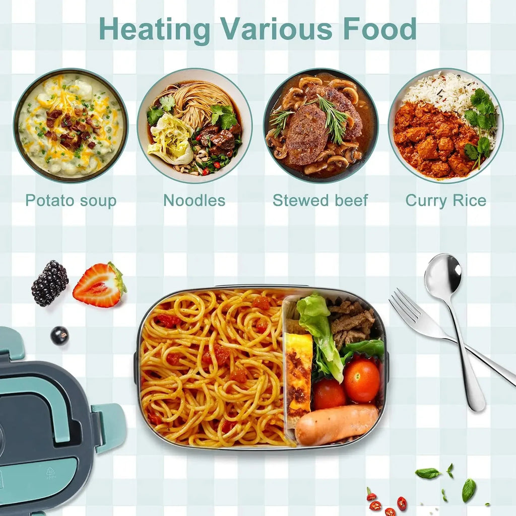 Vuria® Heat Box Pro – 60W Electric Lunch Box | 1.5L Stainless Steel | Home & Car
