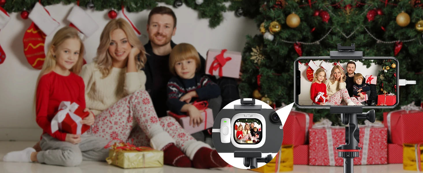 Vuria® Vlogmate Mini AMOLED Selfie Monitor – 700-Nit Magnetic Smartphone Screen for iPhone & Android Rear Camera Vlogging, TikTok & Live Streaming