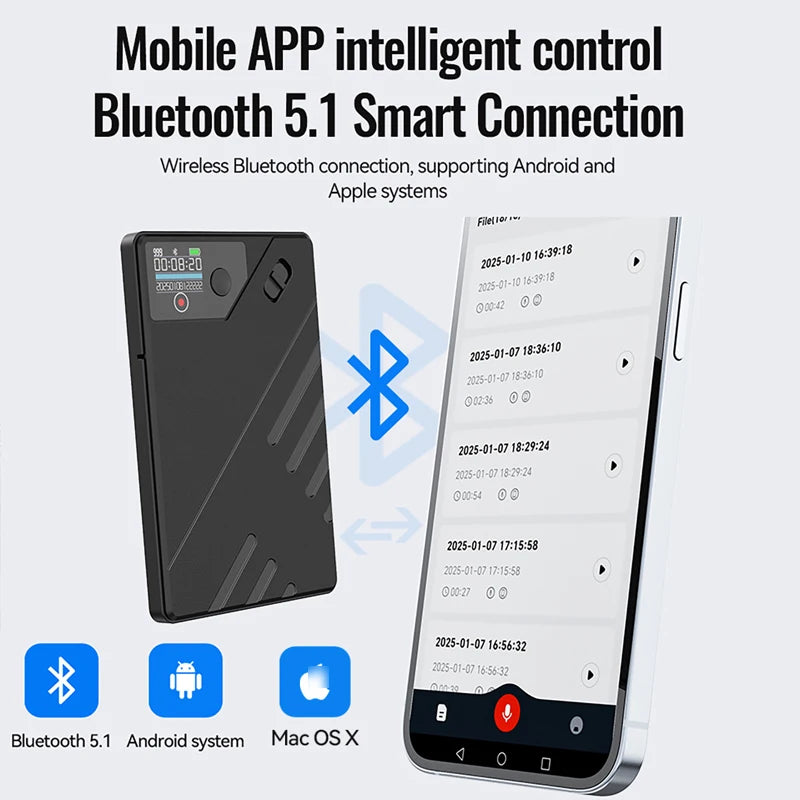 Vuria® Magnetic AI Voice & Call Recorder with ChatGPT Intelligence
