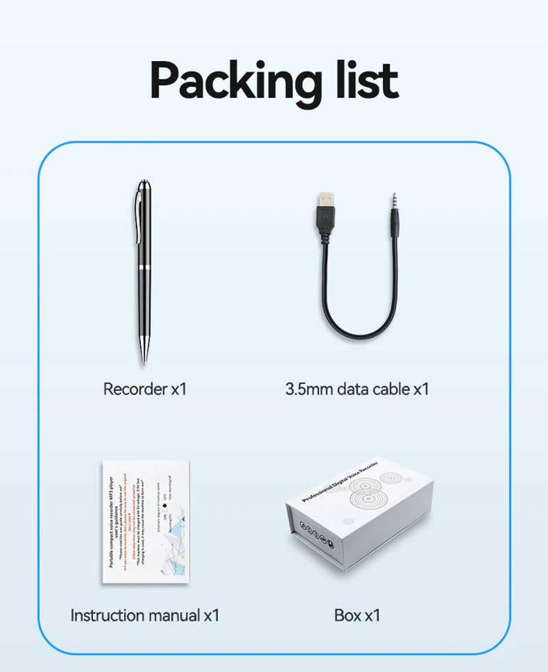 Vuria® Smart AI Voice Recorder with ChatGPT Transcription