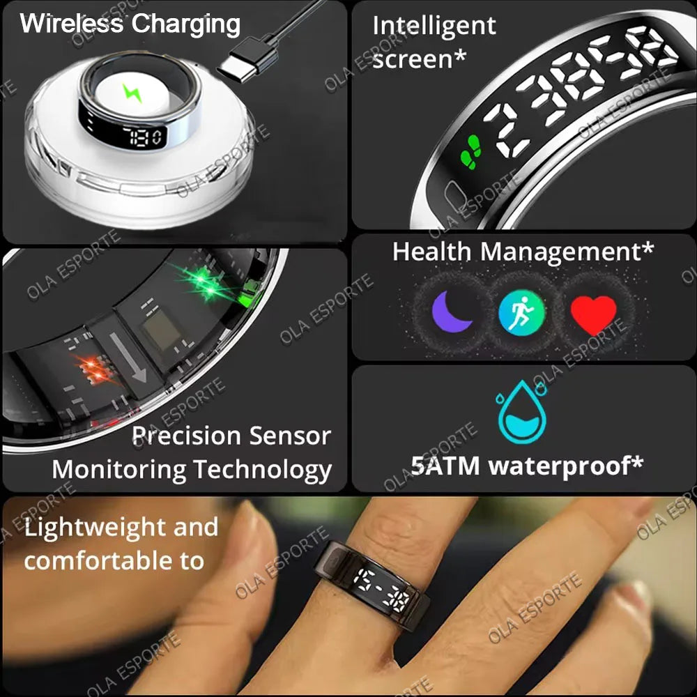 Vuria® Smart Touch Ring with Interactive Display (Health & Fitness Tracker)