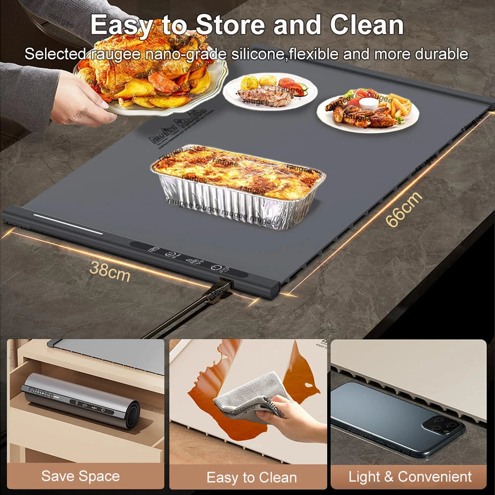 Vuria® Ultra-Slim Silicone Warming Mat | Precision Thermal Tableware